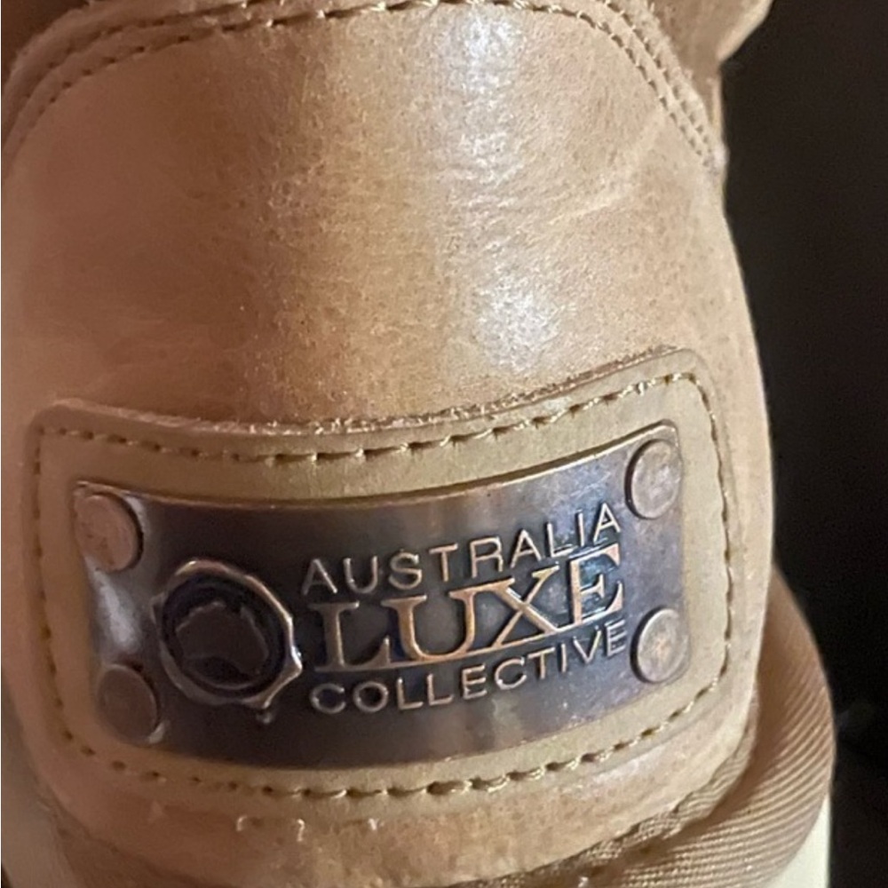 New Australia Luxe Collection OTK leather/shearling boots - Picture 2 of 13